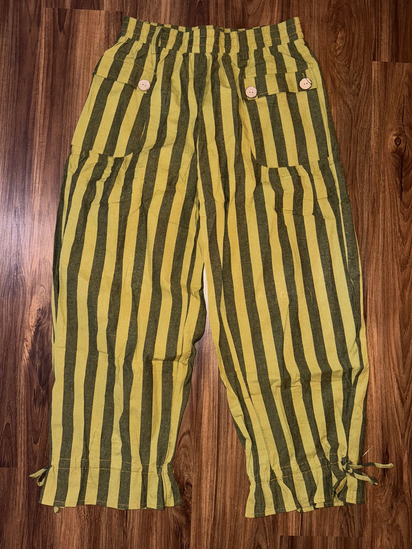 Green Stripe Pants