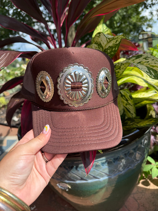 Brown Concho Hat