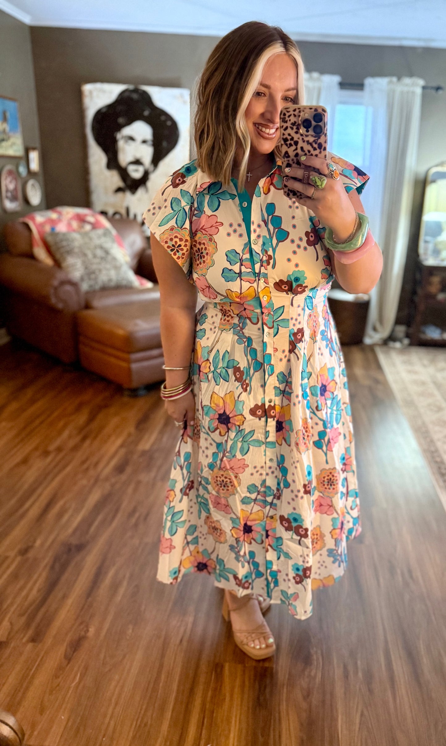 Jade Floral Midi