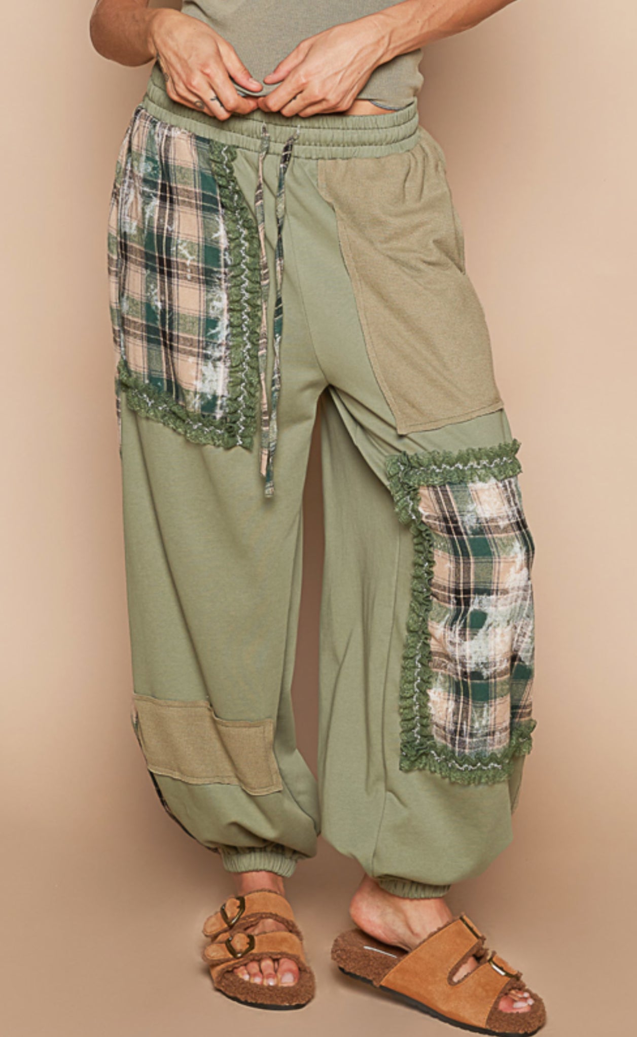 Matcha Plaid joggers