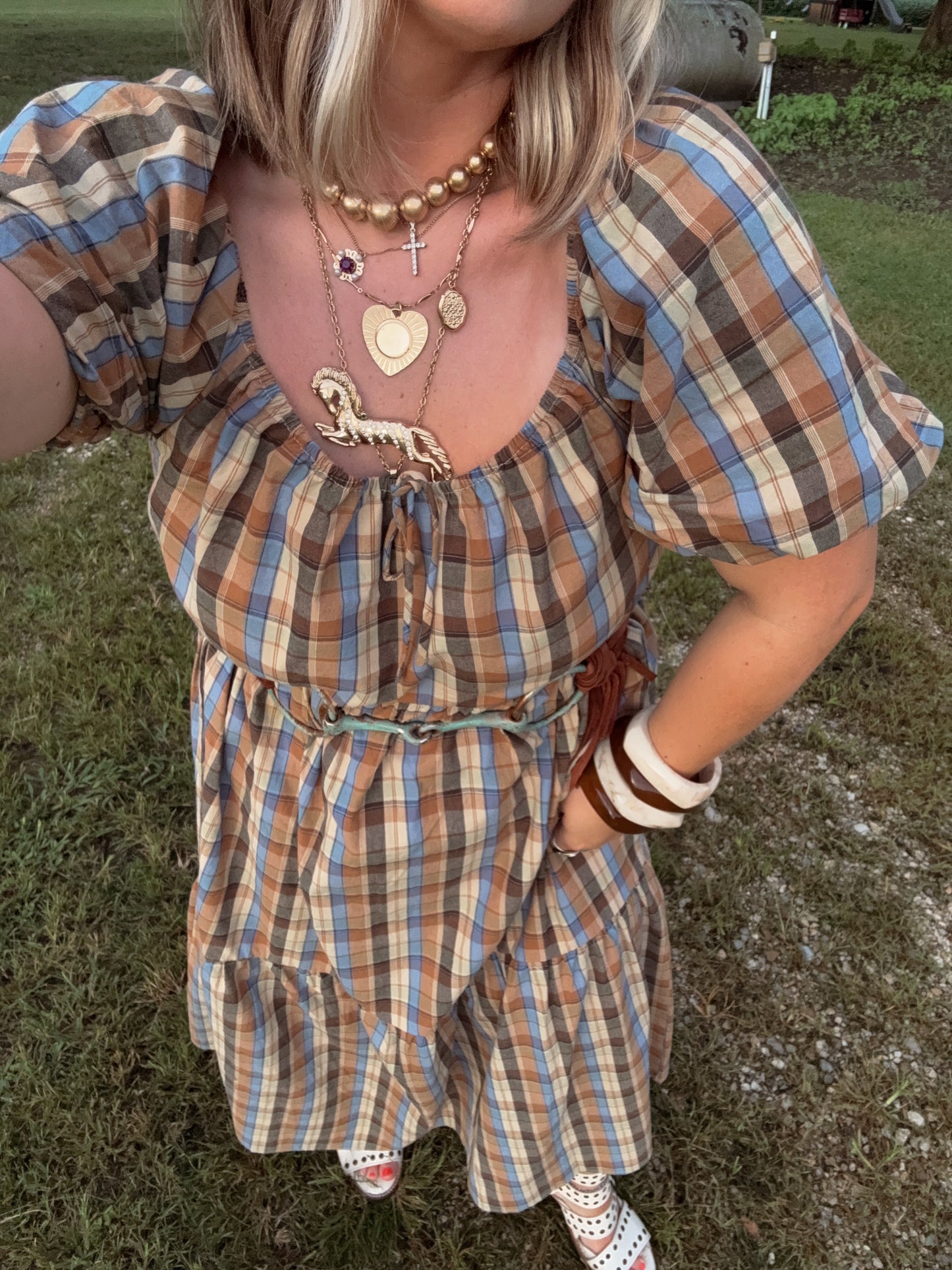 Gina Gingham Maxi