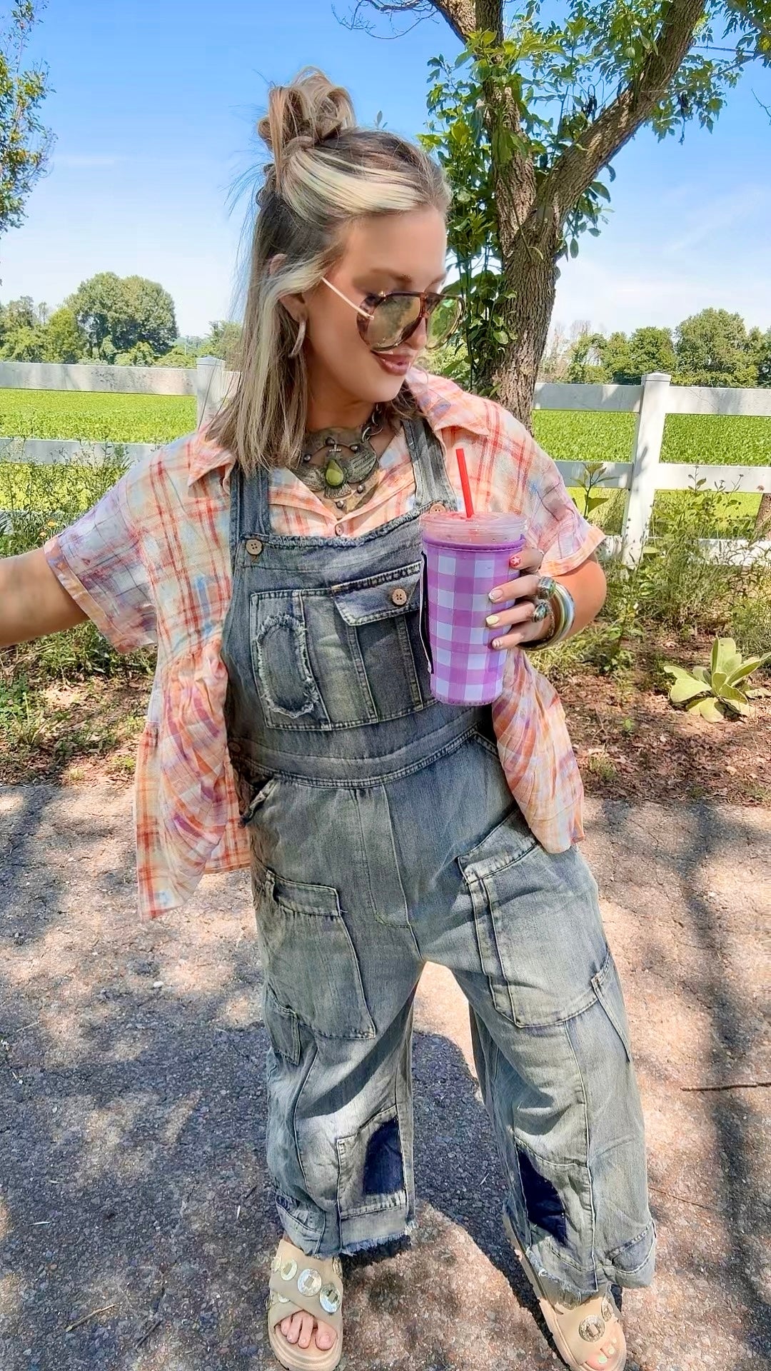 Oversized Denim Overalls