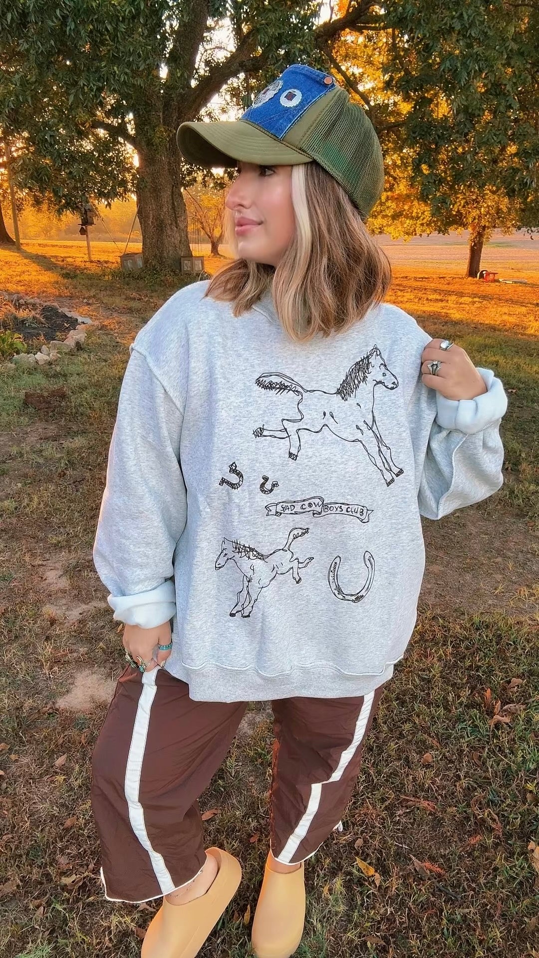 Lucky you mock neck
