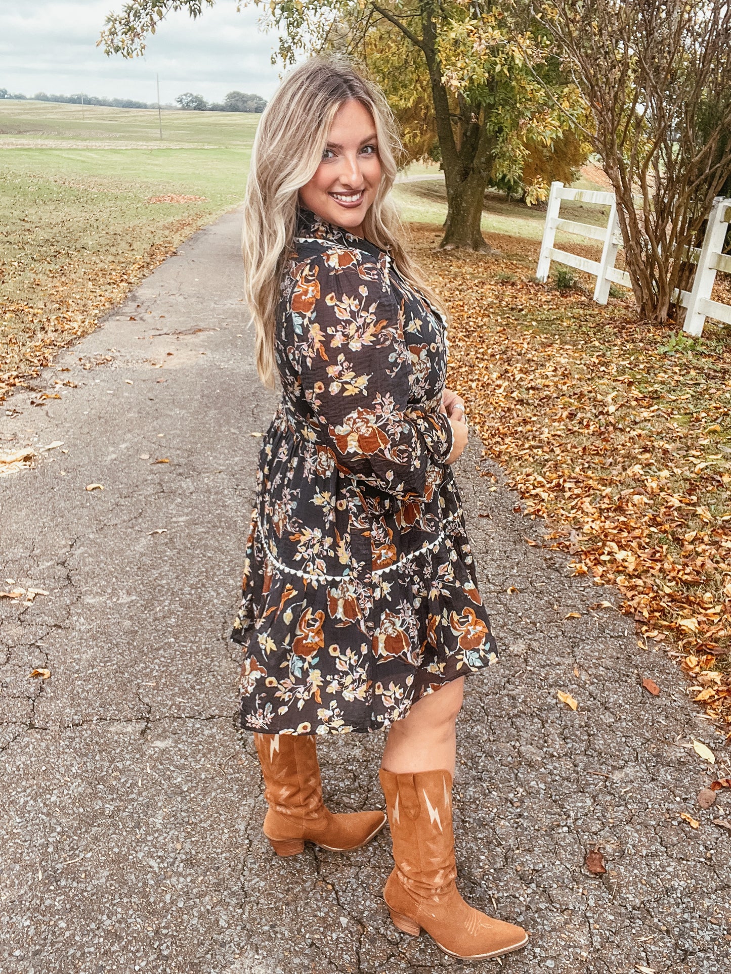 Black Floral Dress