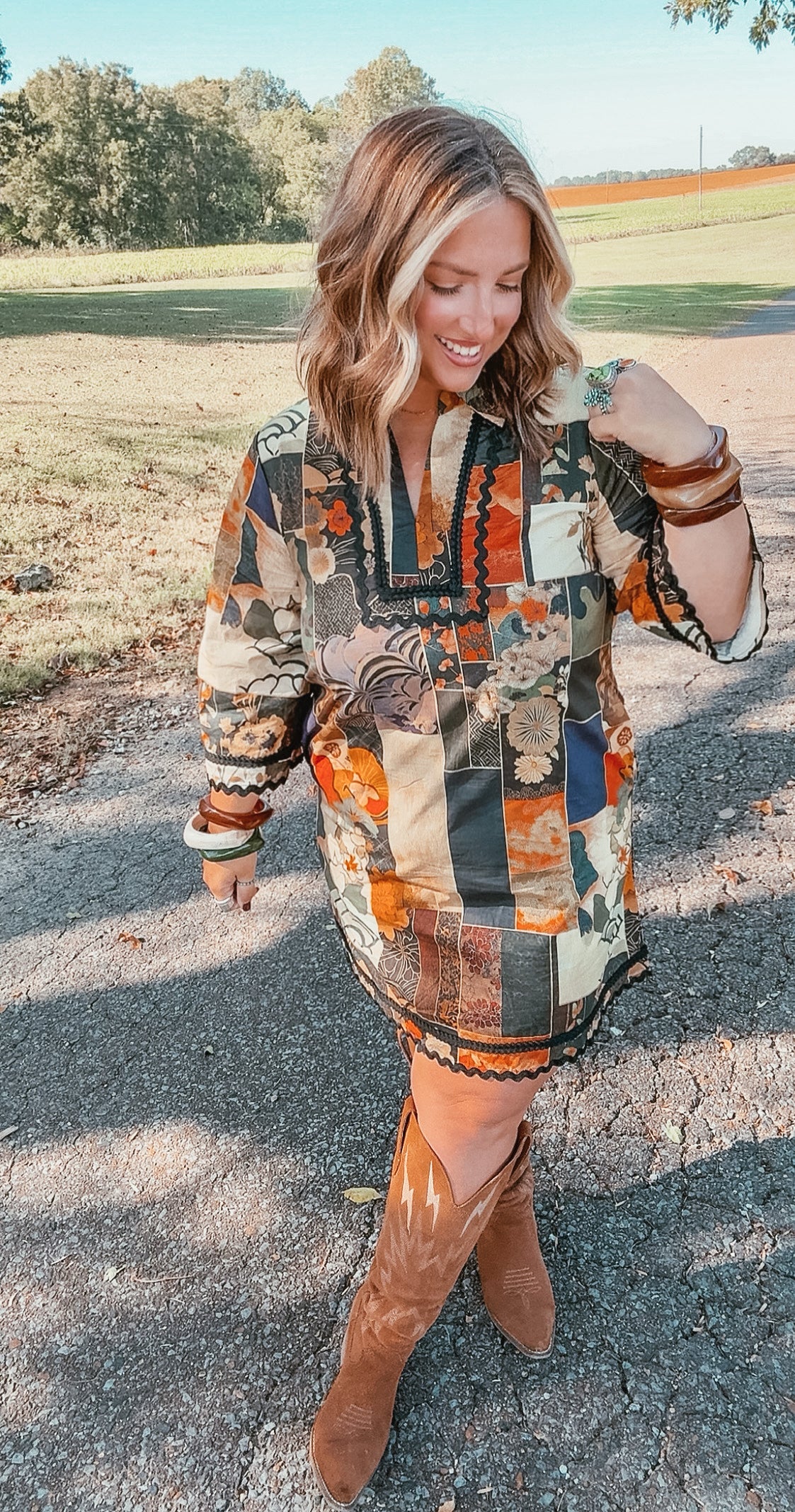 Black Patchwork Dress