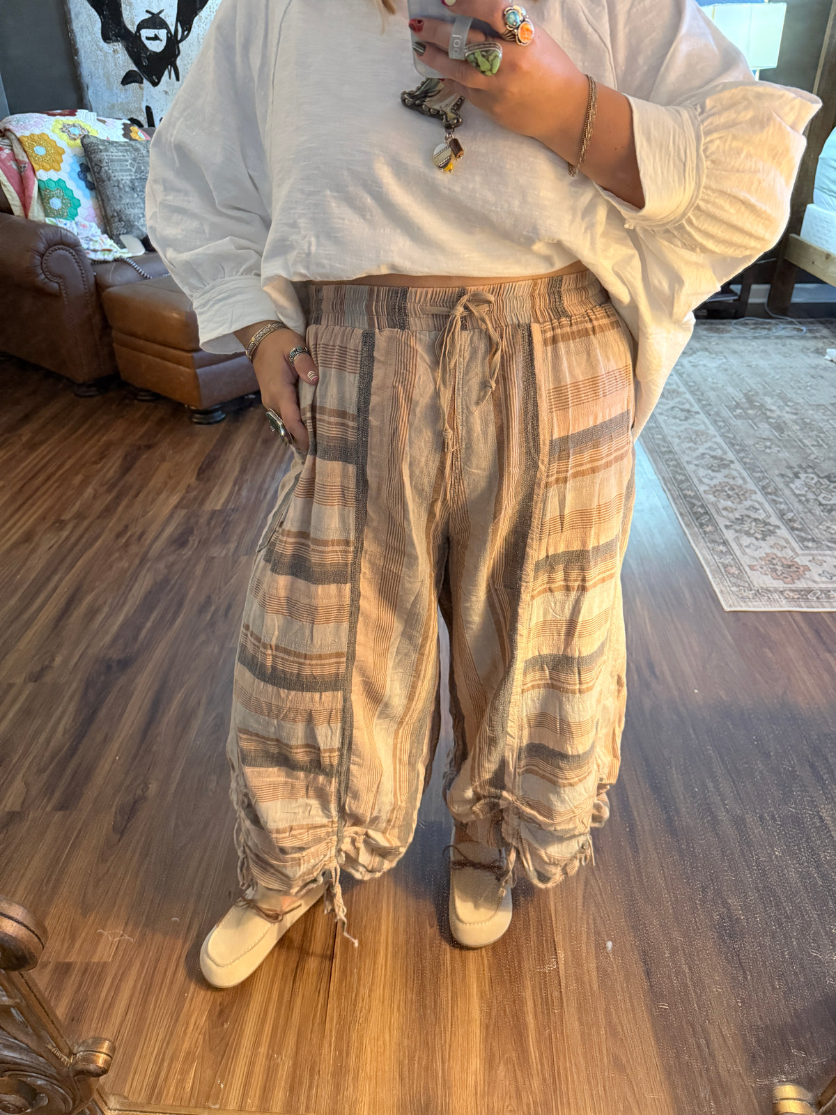 Blue Stipe Pants