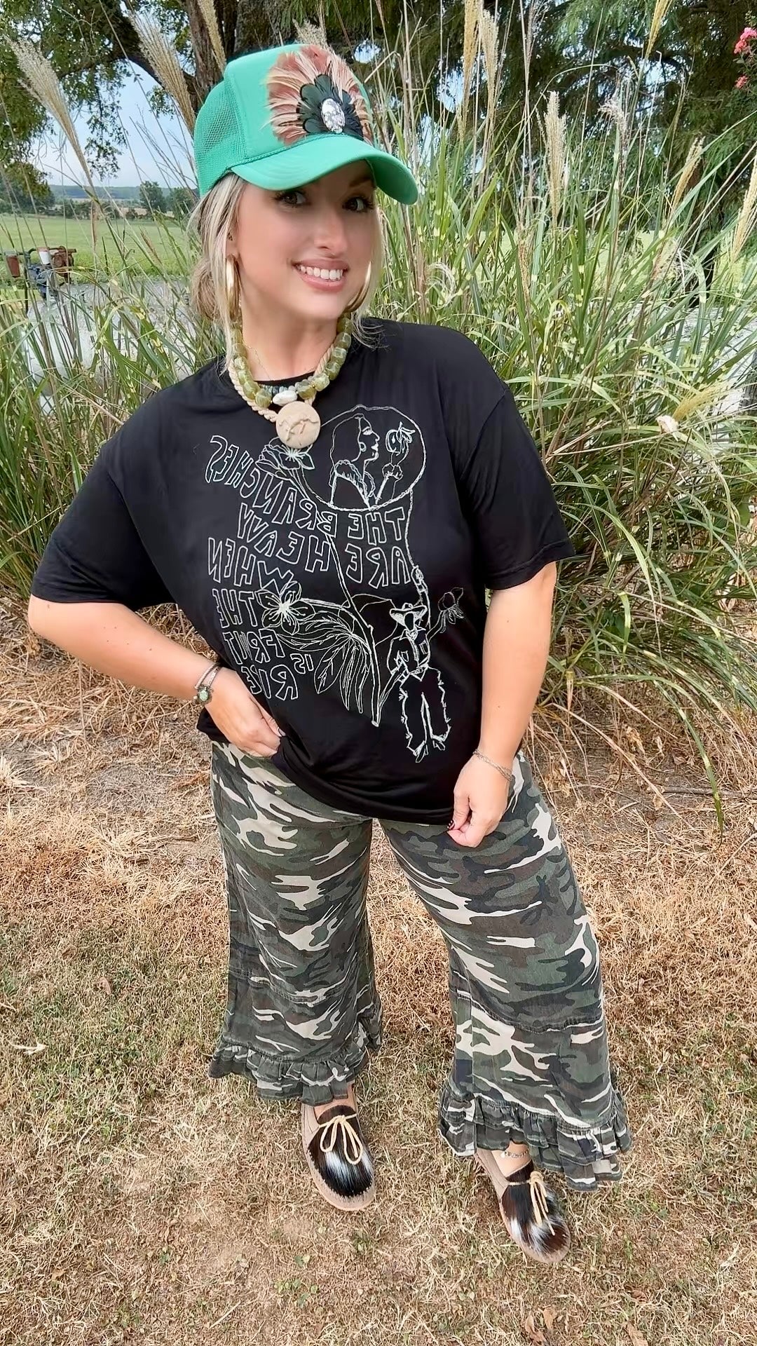 Camo Ruffle Pants