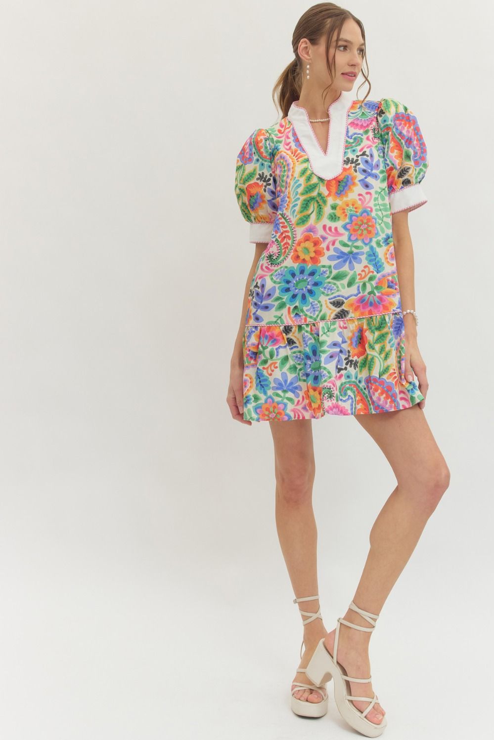 Mila Floral Puff Sleeve Dress