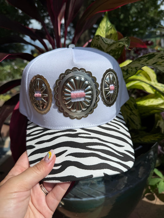 Zebra Concho Hat