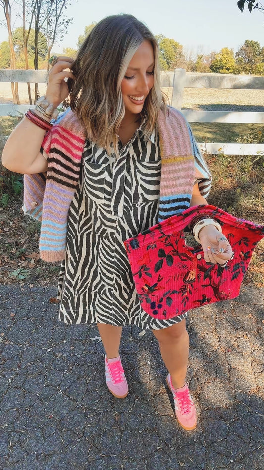 Zebra Mini Dress