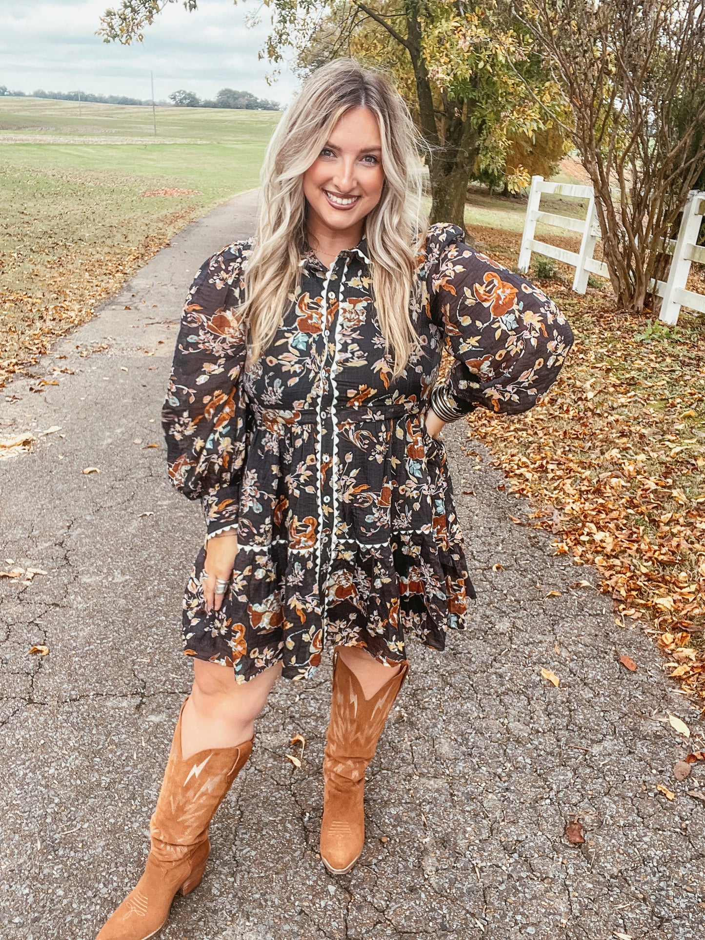 Black Floral Dress