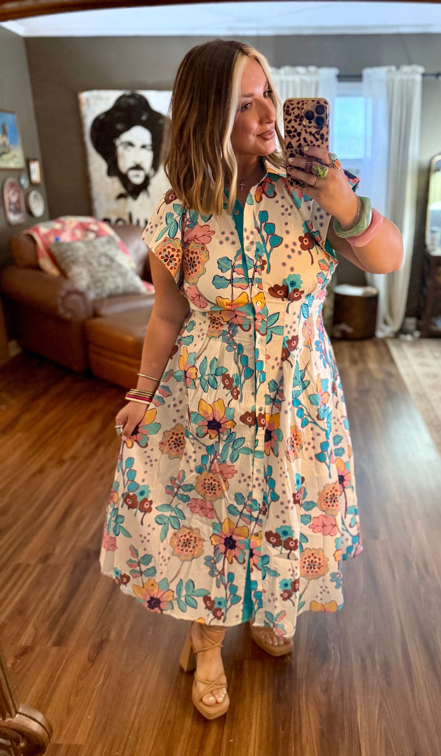 Jade Floral Midi
