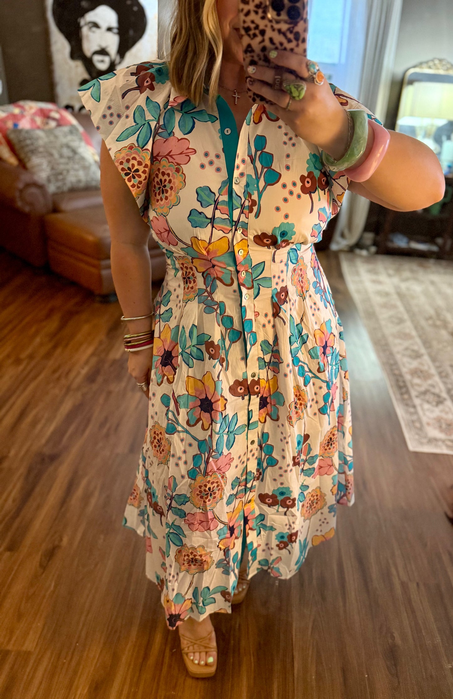 Jade Floral Midi