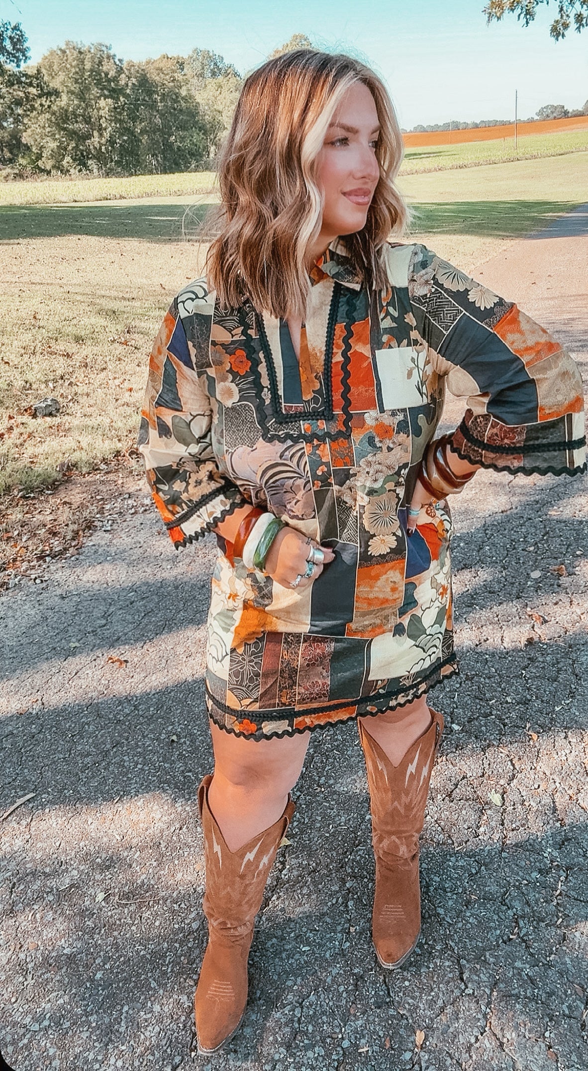 Black Patchwork Dress