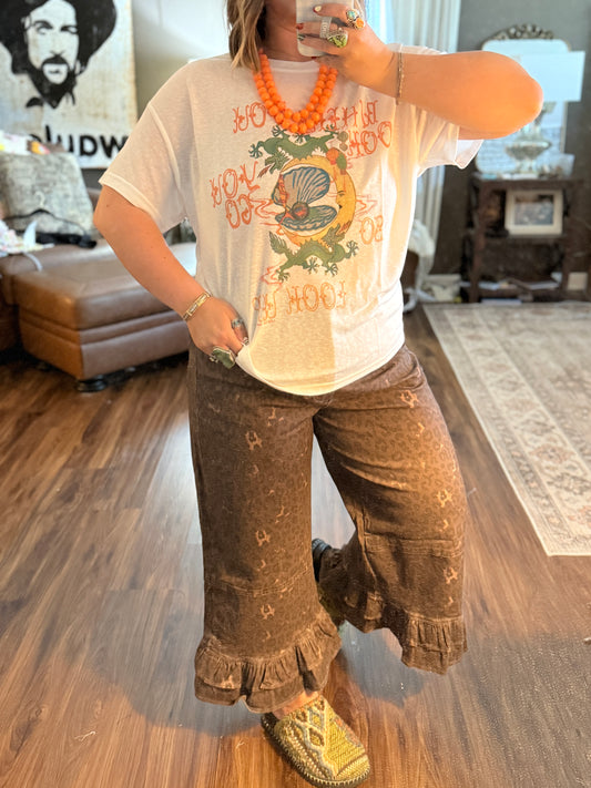 Leopard Ruffle Jeans