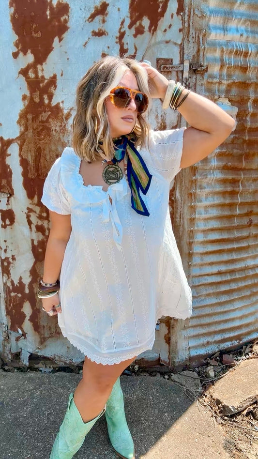 White Eyelet Dress